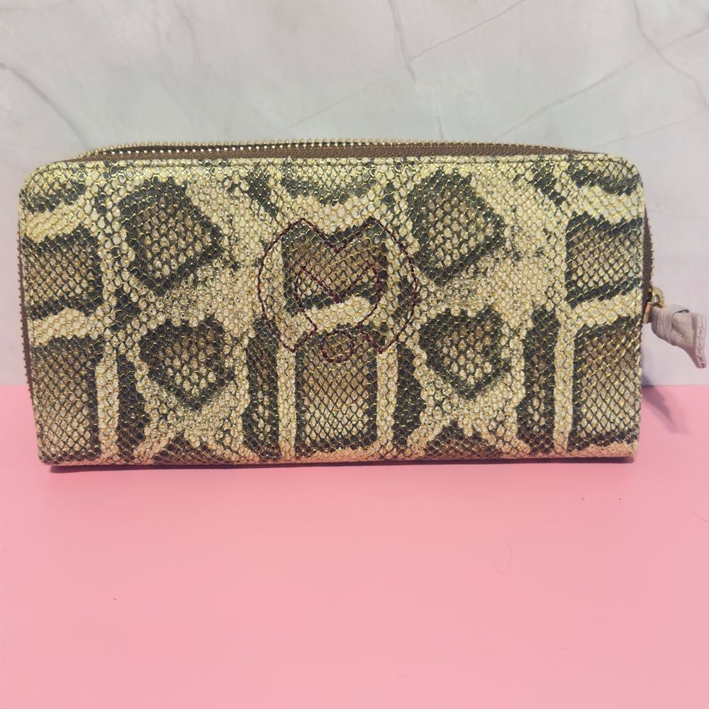 Mila Schön Elegant Snake Print Wallet